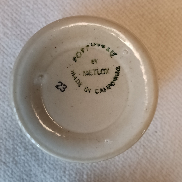 VINTAGE METLOX JAM & MUSTARD BOWL WITH LID POPPYTRAIL CALIFORNIA PROVINCIAL - Picture 6 of 6